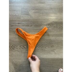 Pink By Frankie's Bikinis Orange Cheeky‎ Bottoms New! XS